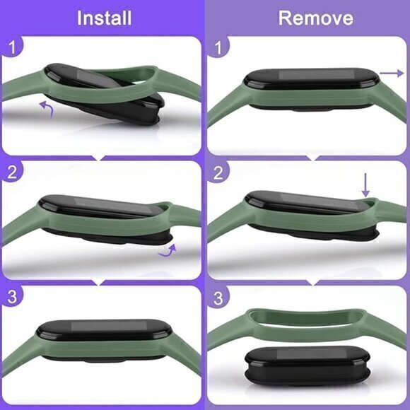 Silicone Strap Wristbands, Set of 3 - Picture 3 of 5